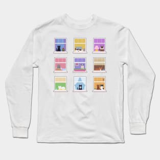 Cats Building Long Sleeve T-Shirt